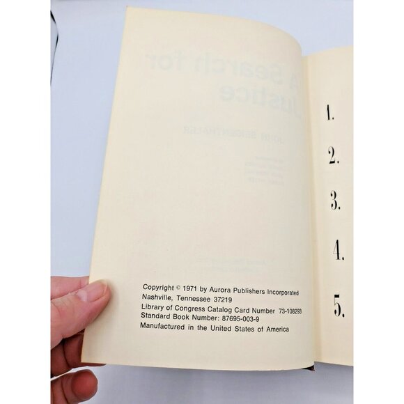 A Search for Justice  (1st Ed, Signed) by John Seigenthaler - Picture 8 of 11